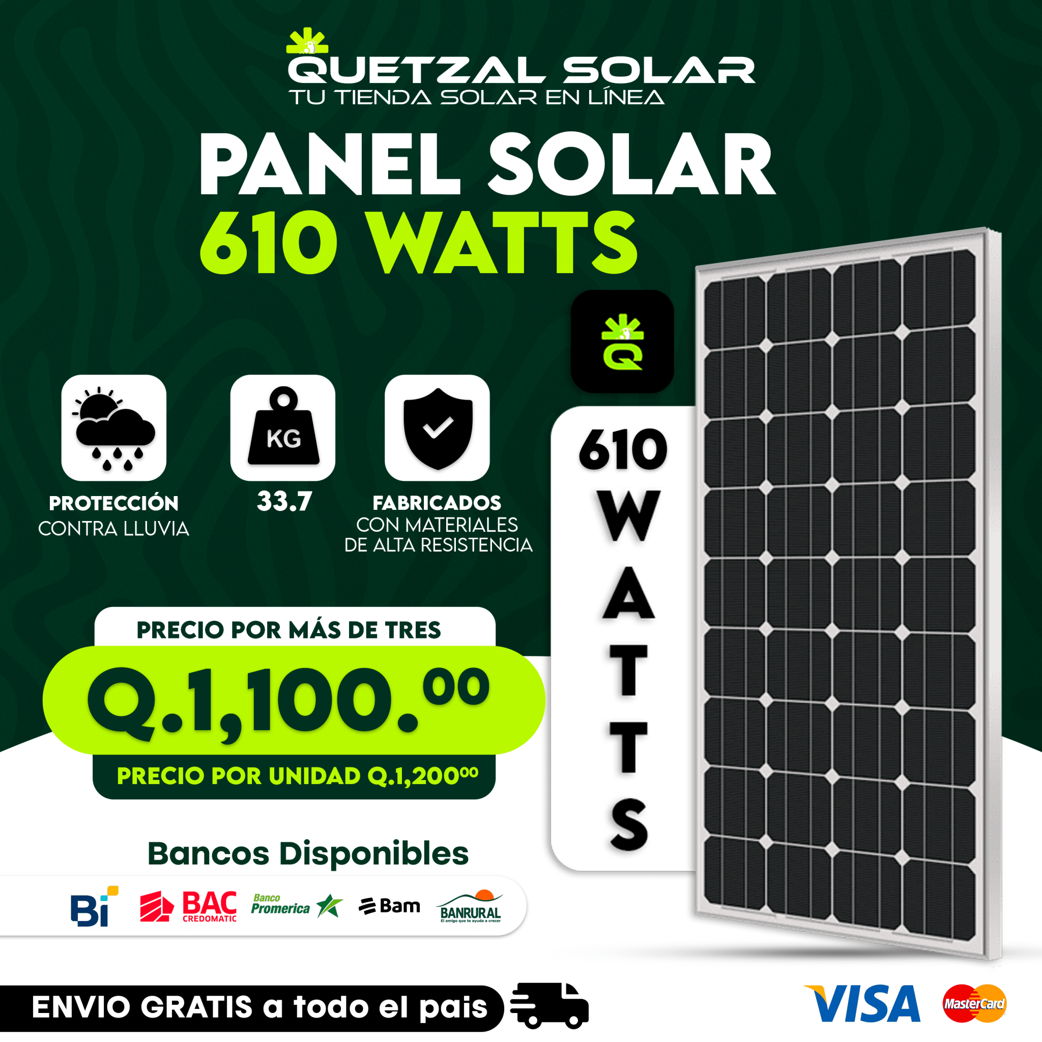 TrinaSolar de 610W Bifacial