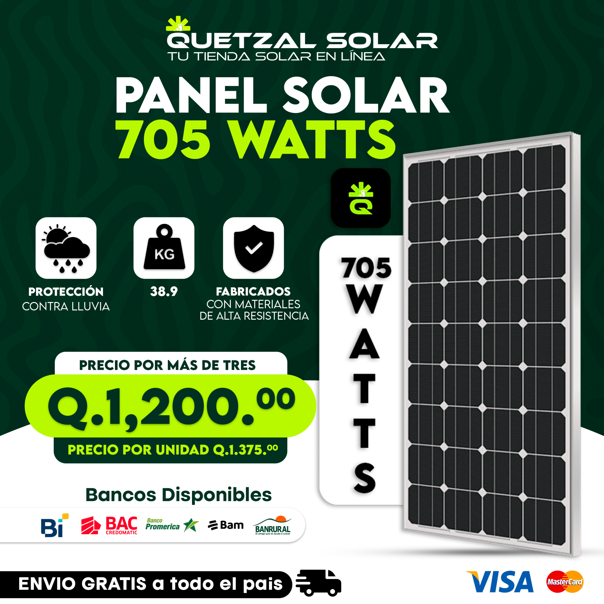 TrinaSolar de 705W Bifacial